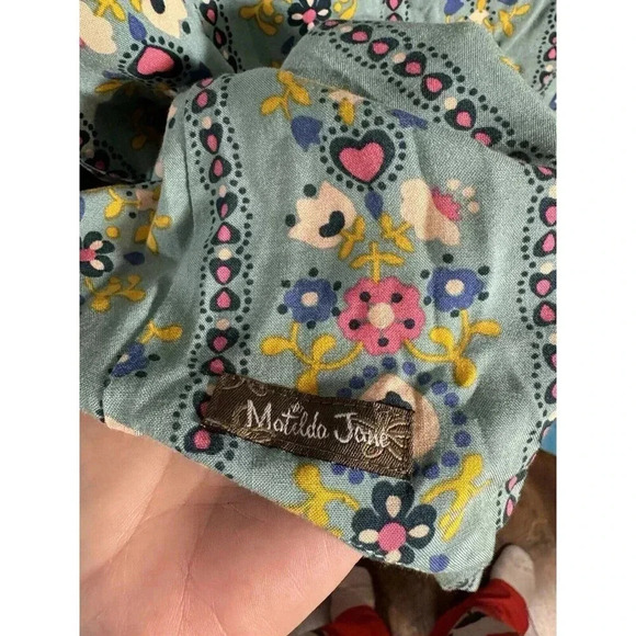 Matilda Jane Green Floral Plaid 3/4 Sleeve  button down shirt Medium - Picture 5 of 7